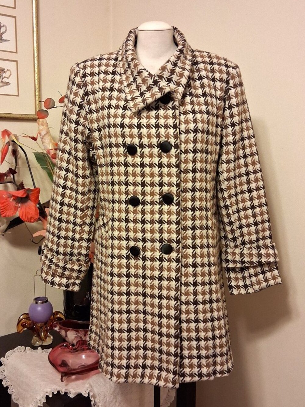 Tailored Lined 100% Cotton Coat Double-breasted Trench Coat Warm Outerwear 18